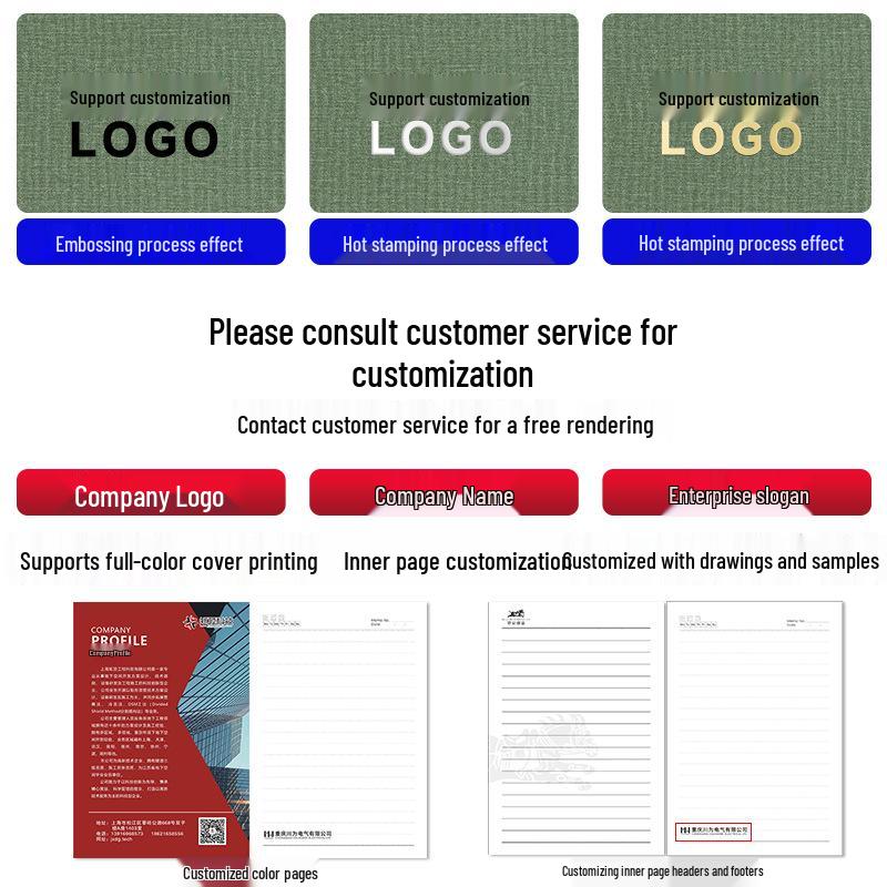 A5 Custom Logo Notebook: Sleek Blank Book for Students or Business Use