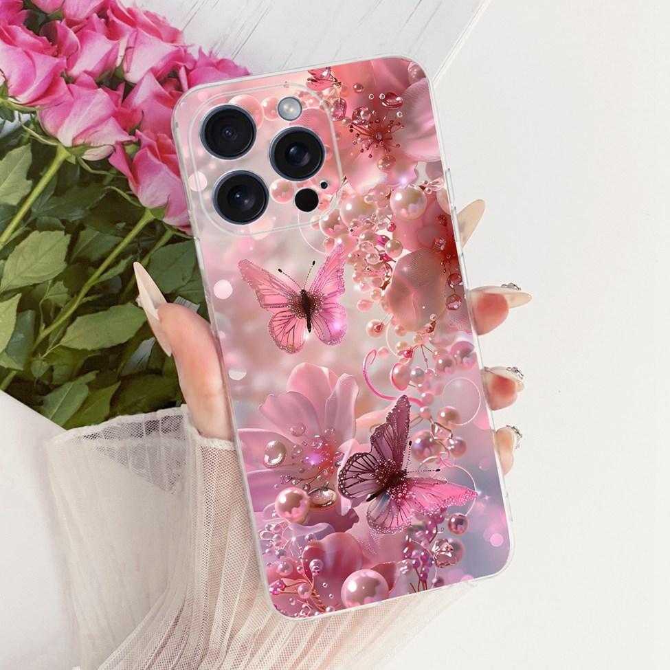 Casing For iPhone 15 Pro Max Cover Fashion Cartoon Cute Funny Painted Silicone Case A2849 A3105 A3106 A3108