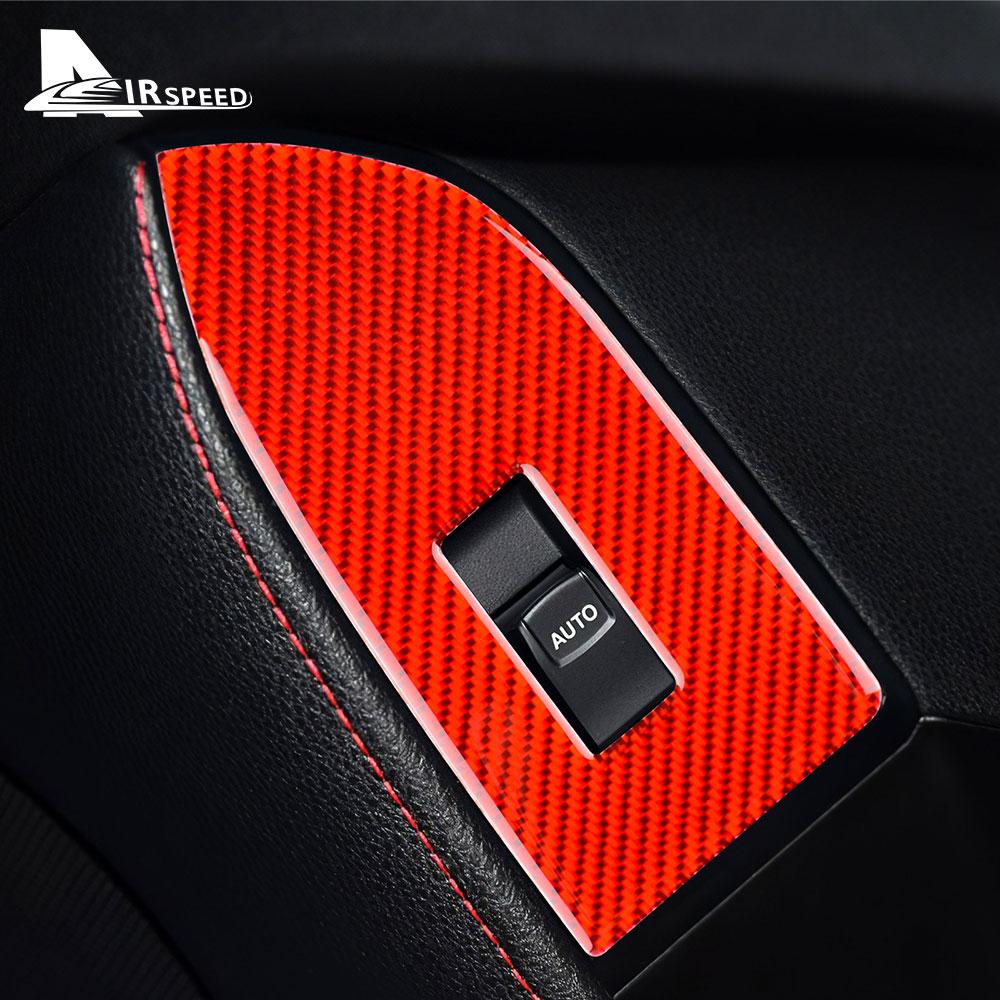Real Soft Carbon Fiber LHD RHD Sticker for Subaru BRZ  Toyota GT86 2012-2020 Interior Trim Car Window Switch Button Frame Cover