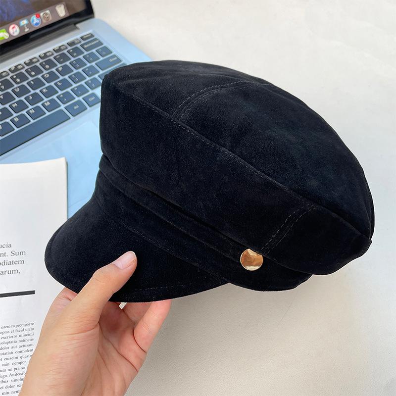 

Берет-утка Женский Осенне-зимний Ретро Универсальный Кепка газетчика Британский Ретро Шляпа художника Большой Обхват головы Восьмиугольная шляпа 56-62CM