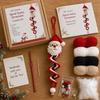 Christmas Crochet Spiral Ornament DIY Kit Handmad Kit Snowman Santa Tree Hanging Pendants Beginner Xmas Home Decor Holiday Gift