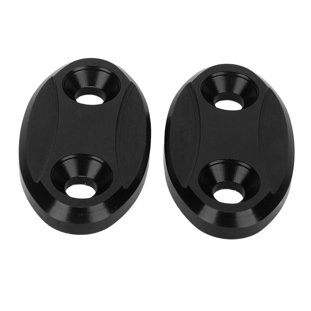 2 stk Motorsykkel Bakspeildeksel Base Aluminium Legering Vindskjerm Speilhulldeksel for S1000RR 2009‑2019 Svart