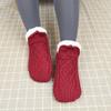 Antiskid V-Mouth Fluffy Slipper Socks Machine Weaving Sleep Socks New Warm Socks  Unisex