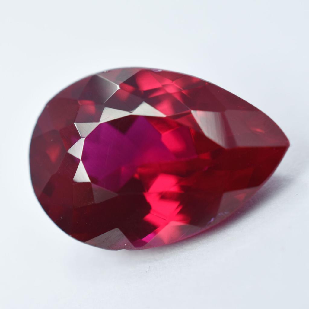 Natural Red Ruby Loose Gemstone 7.70 ct Bloody Pear Shape for Jewelry Making and Gem Collections