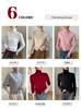 2025 A/W Women's Cashmere High Neck Loose Knit Sweater with Rolled Hem