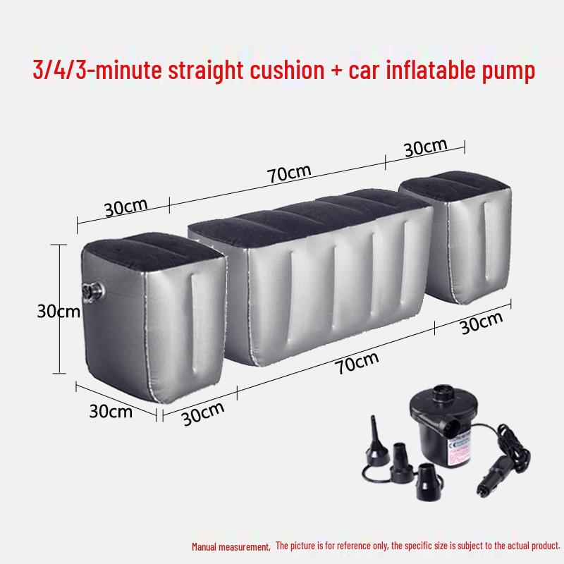 Inflatable Car Bed and Footrest for Rear Seat Use In Sedans and SUVs