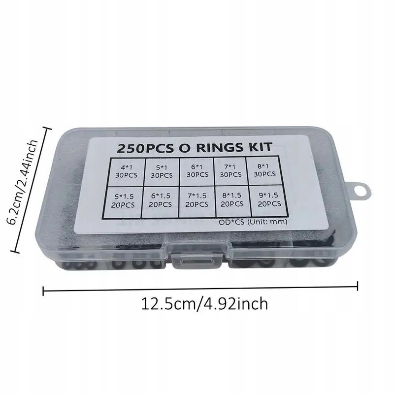 Rosfix Zestaw Uszczelek O-ringów 250szt – Uniwersalne Zastosowanie | Wysoka Jakość Materiału | Odporność Na Substancje Chemiczne