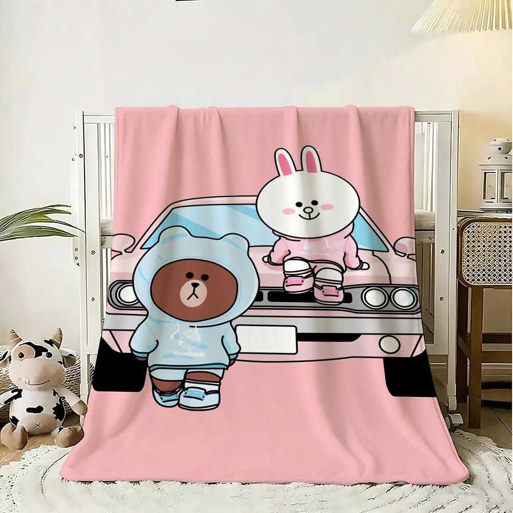 KINGDOM L-LINE F-Friends Throw Soft Flannel Throw Blanket, Lightweight Breathable Summer Nap Blanket For Home Travel Cozy Decor