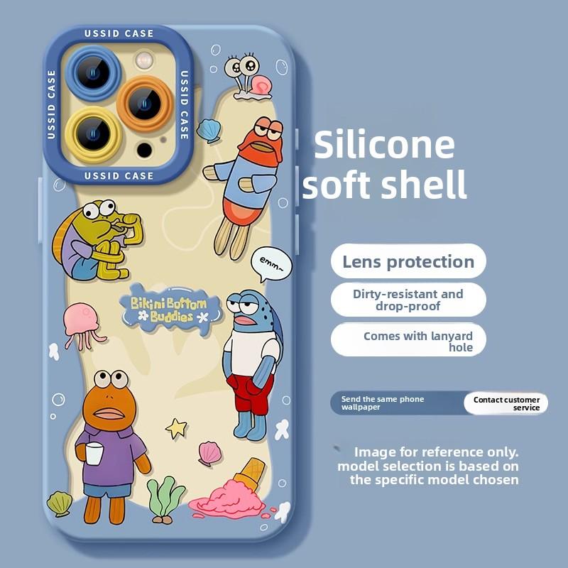Beechburg Apple Phone Case 17 Pro New iPhone 15 Max Silicone Air with 14 Stand 16 Cartoon Cover