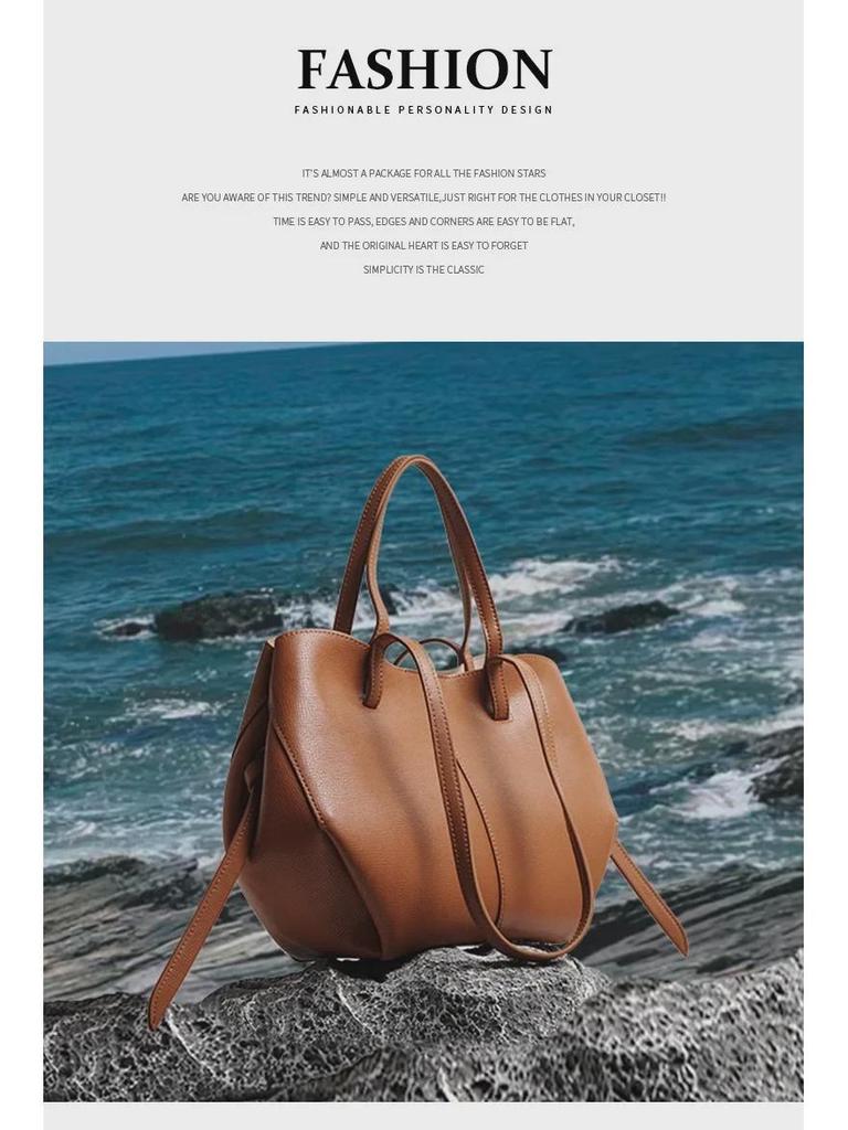 2024 Autumn Large Capacity Genuine Leather Women's Wing Tote Bag