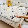Thick Mattress Cover Cartoon Style Bedspread Quilted Bed Cover for Home Adults Kids Bed Linen Fundas De Colchón (No Pillowcase)