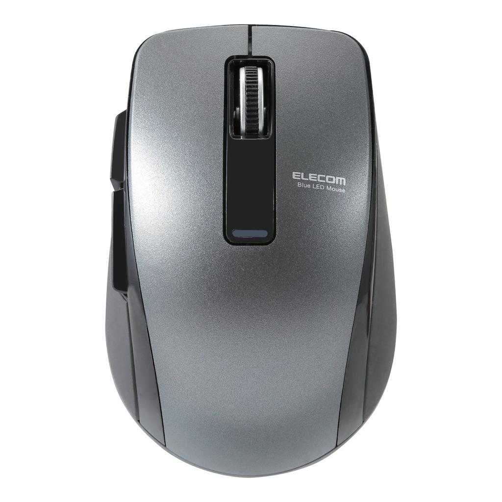 ELECOM Mouse Bluetooth M Size 5 Buttons with Back and Forward BlueLED Power Saving Approximately Black (iOS Compatible) (Equipped Buttons) (Battery