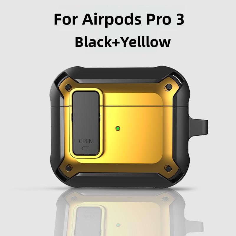 Case for Airpods Pro 3 (2025) Secure Lock Clip Full Shockproof Protective Case with Cleaning Kit Lanyard for Apple AirPods Pro 3