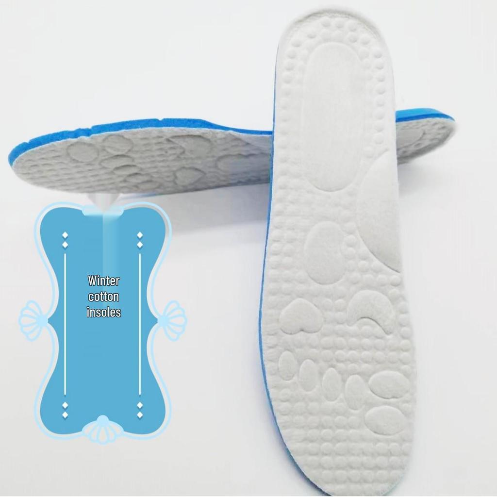 2025 Unisex Winter Velvet Insoles: Thick, Warm, Breathable, Sweat-Absorbing, Deodorizing Cotton Shoe Insoles