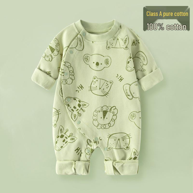 Exklusiver Langarm-Baby-Strampler – Reiner Baumwoll-Krabbelanzug für Frühling und Herbst