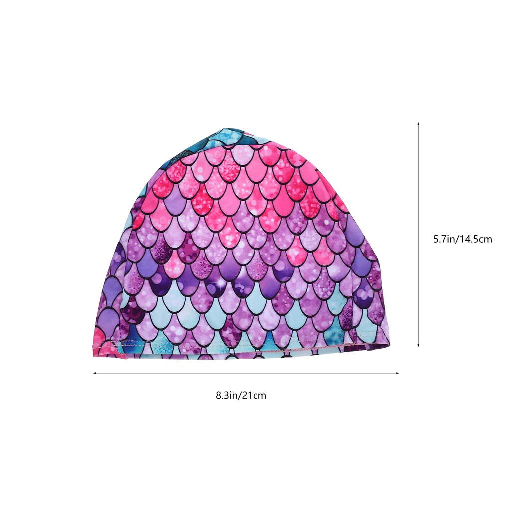 Swimming Cap for Kids- Childrens Swim Cap Polyester Waterproof Swim Hat Cover Ears for Long and Short Hair