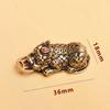 Ornament Brass Animal Pixiu Coin Charms Pendant Statue Chinese Miniature Figurines Home Office Tabletop Decoration Accessories