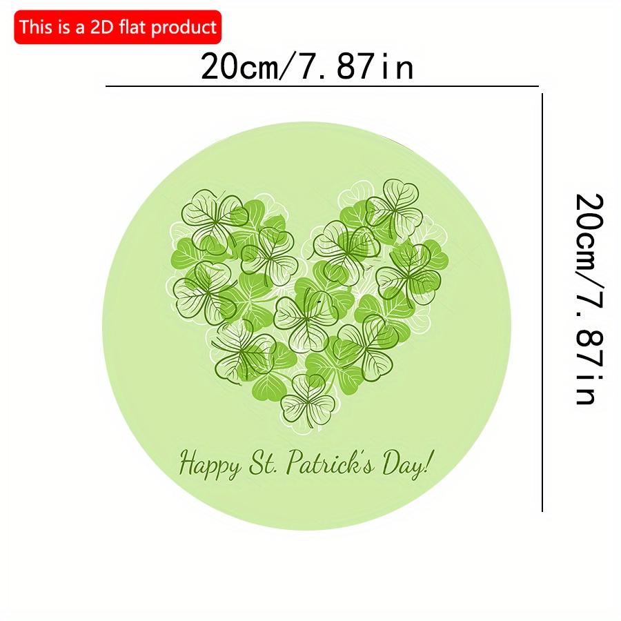 

2D плоский 20*20 см 1 шт. День Святого Патрика зеленый трехлистный любовный сердечко в форме круглой двери Подвеска, простой стиль подвесной деревянный знак ко Дню Святого Патрика Подходит 20*20cm