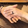 BE/GINS La Ligne Black Ceramic Band Ring