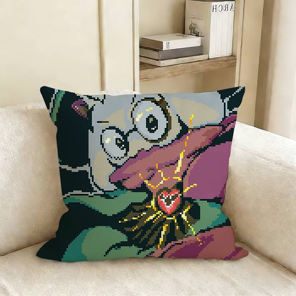 

DDeltaruneS RRalsei Pillow Case Living Room Sofa Cushion Cover Suitable For Home Bedroom Room Decoration 30x30cm