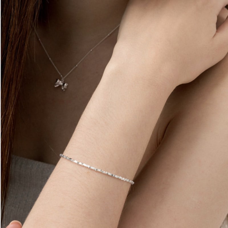 LILYKORI 925 Silver Cailou Bracelet