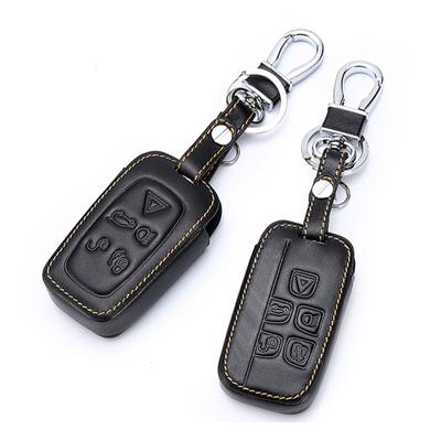 Car Leather Key Fob Case Cover Parts for Land Rover A9 Range Rover Sport Evoque Freelander 2 Jaguar XE XJ XJL XF C-X16 V12