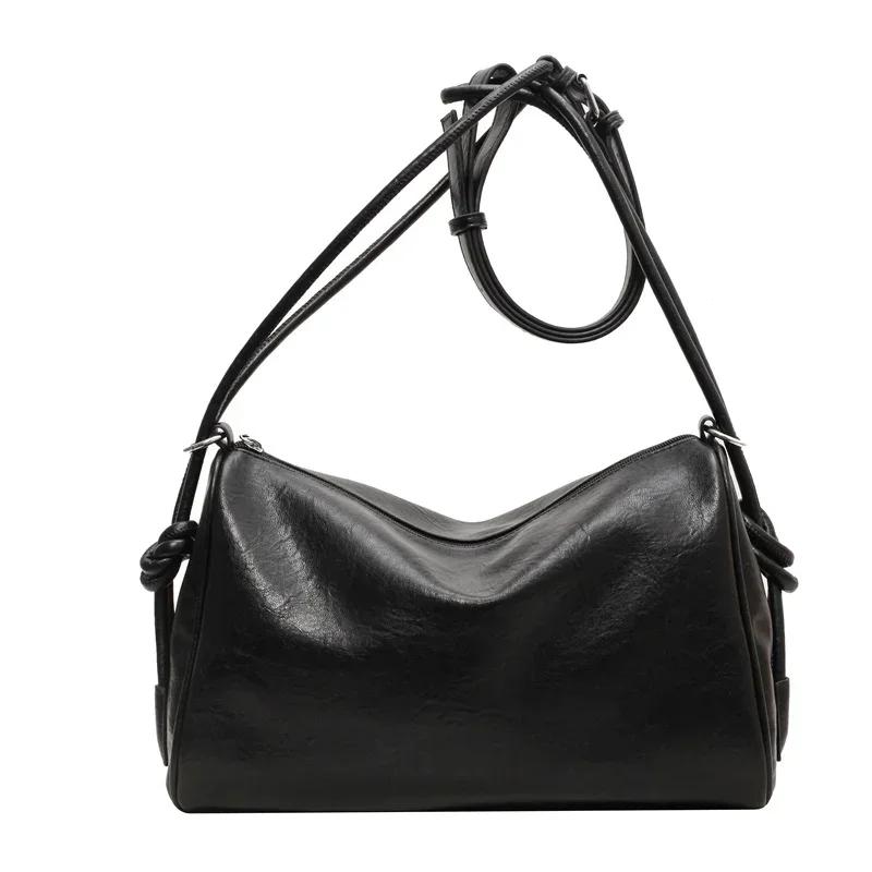 

Zipper Pu Fashion Stitching Interior Zipper Pocket Shoulder Bags Solid Color Women S Crossbody Bags Premium Durable