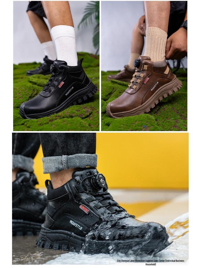 6KV Insulated Anti-Smash & Puncture Microfiber Leather Work Shoes for Electricians – Comfortable & Wear-Resistant Protection