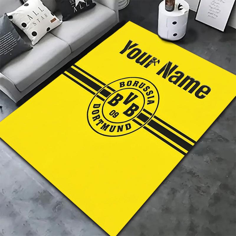 Borussia Custom Name Carpet Rug for Living Room Bedroom Home Sofa Decoration,Kids play Non-slip Floor Mat