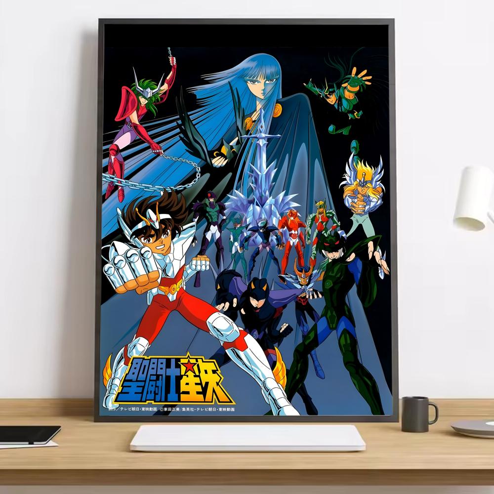 Saint Seiya Whitepaper Painting Calligraphy HD Canvas Poster Living Room Bedroom Bar Aesthetic Decoration