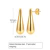 1 Pair Long Waterdrop Earrings for Women, Simple Metal Earrings, Gold Plated Stainless Steel Hypoallergenic Ear Jewelry