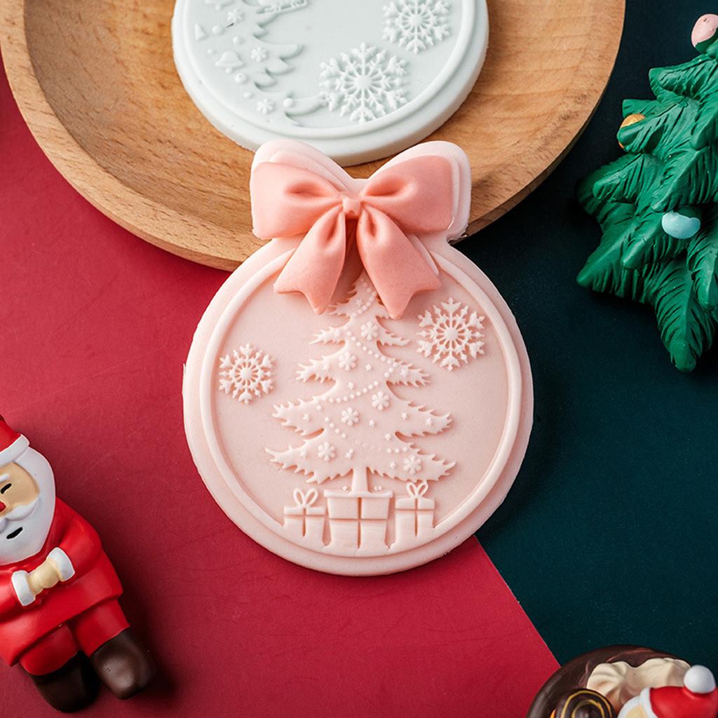 Fondant Cookie Cutter Acrylic Mold for Christmas Themed Holiday Treats Easy to Use Dessert Biscuit Baking Mould