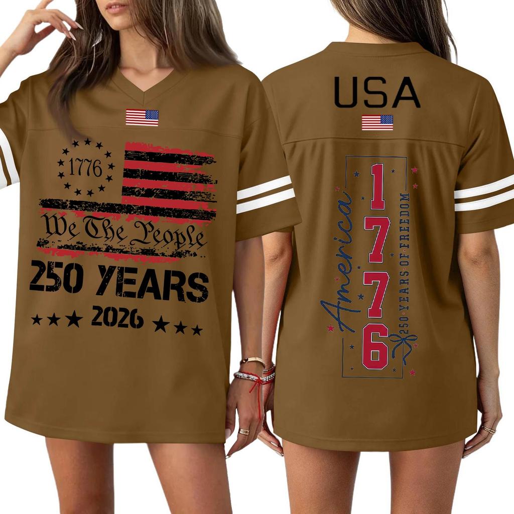 Womens Spring Tops 250 Years 2026 Graphic Tee Summer Shirts for Women Loose Fit Tshirts Shirts for Women Casual Style