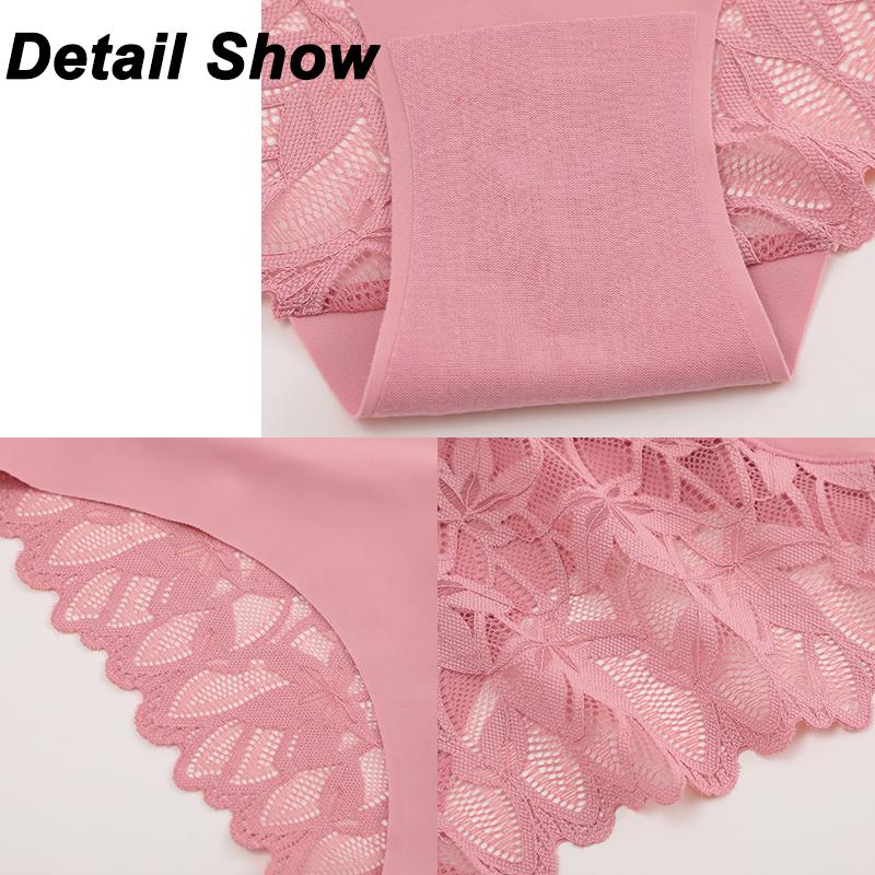 5Pcs Women Lace Floral Underwear Seamless Stretch Panties Sexy Hollow Out Low-Waist Briefs Women Lace Comfort Lingerie