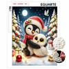 Christmas Penguin and Owl Pearl Bead Painting Kit Snow Forest Decor Relaxing Night Craft DIY Art for Home Decor and Perfect Gift Set