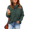 Solid Color Loose Versatile Sweatshirt in Autumn and Winter New High-neck Drawstring Long-sleeved Pullover Women's Top