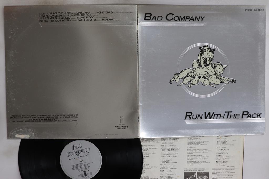 LP Record BAD COMPANY Run With The Pack ILS80455 ISLAND 1976 Japan Rock Used