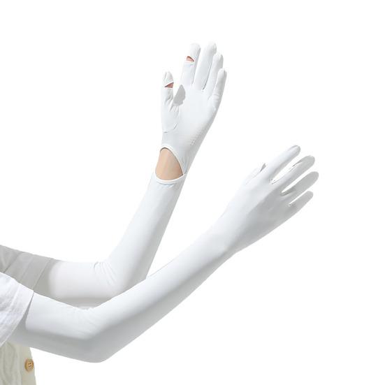 UV Protection Gloves, Full Finger Sun Protection Gloves, Cooling Arm Sleeves, Non-Slip Palm, Ultra Thin Summer Gloves for Women Driving Cycling Hiking