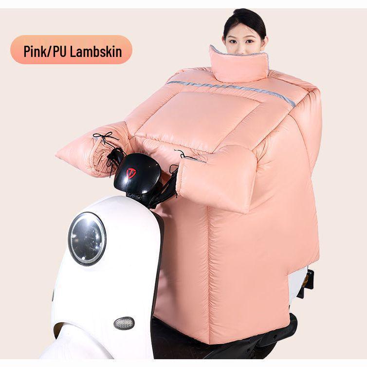 Electric Bicycle Winter Windshield Quilt: Thickened, Warm, Waterproof, Cold-Proof, Plus Velvet.