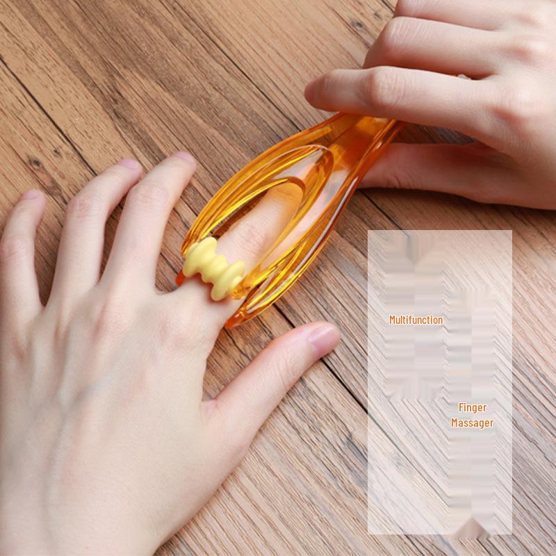 Finger Joint Roller Massager: Relieve Hand Soreness, Tiger's Mouth Acupoint Clip, Fine Finger Massage with Acupoint Chart