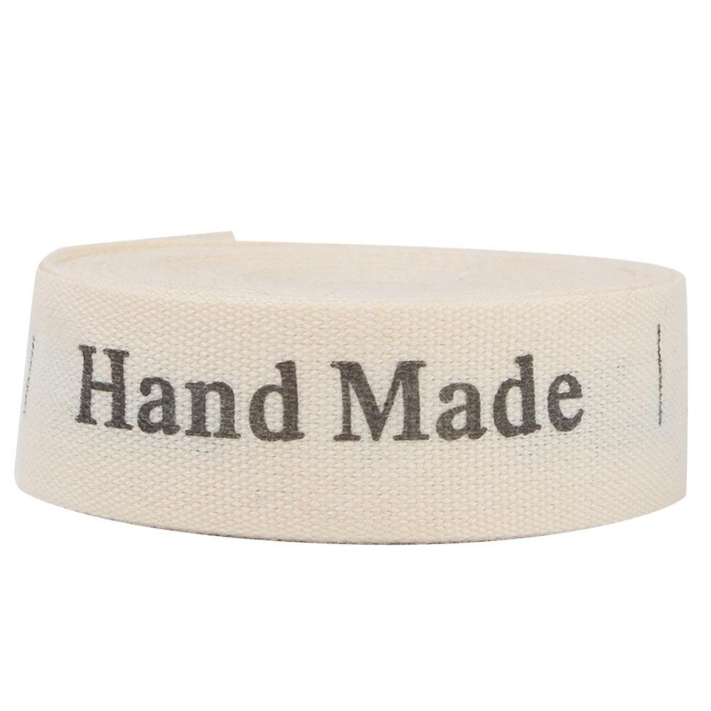 1pcs Creative 1.5cm Width Cotton Ribbon Twill Tape Embroidered Gift Packaging Ribbon Handmade Fonts Ribbon DIY Crafts