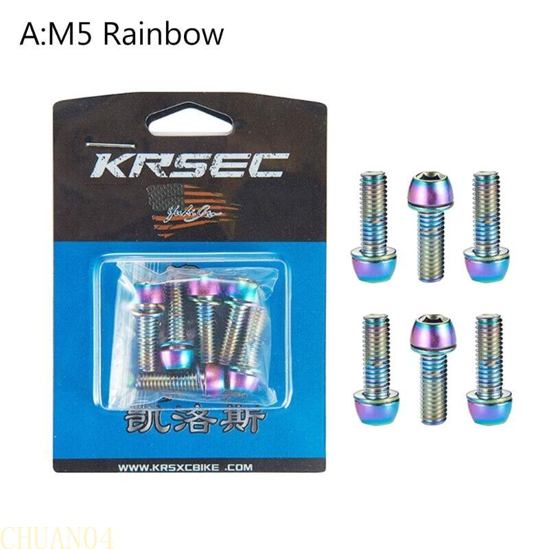 A1A2 18mm M5 M6 Bicycle Stem Screws Fixing Screw Bike Screw Repair Tools Mountain Tool Stem Bicycle Components