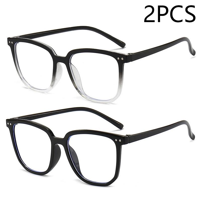 Anti-blue Light Glasses for Women with Regular Eyeglass Frame Finished Retro Flat Light Frame