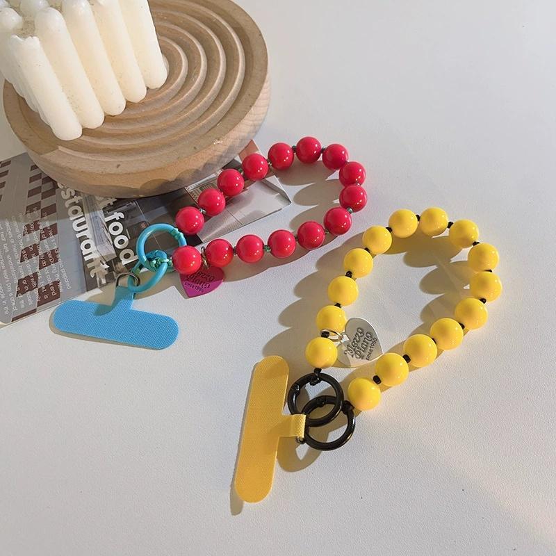 Rainbow Bead Mobile Phone Lanyard, Retro Bead Mobile Phone Lanyard, Suitable for Mobile Phones, Luggage Accessories