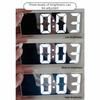 LED Digital Alarm Clock For Students with Mirror Silent Electronic Desktop Clock Luminous Bedside Ornament Black and White