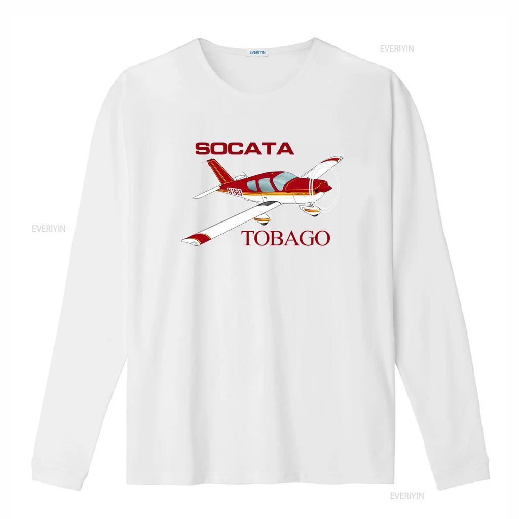 Socata Tobago Tb 10 Airplane Print T Shirt for Casual Fashion vintage Washed Comfortable Top For Everyday Wear graphic fashion