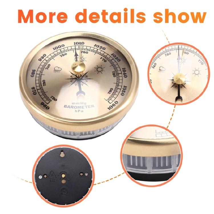 Barometer Analog Atmospheric Pressure Meter Manual Operation Antique Style Meteorology Equipment for Laboratory