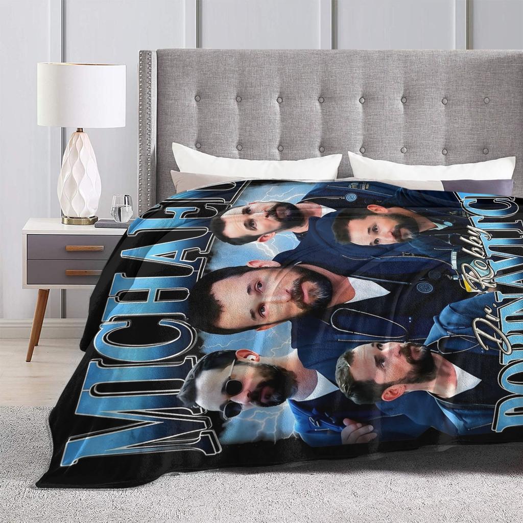 Dr. Robby robinavitch The Pitt Tv Show Blanket Fleece Spring/Autumn Multifunction Thin Throw Blanket for Sofa Bedroom Quilt