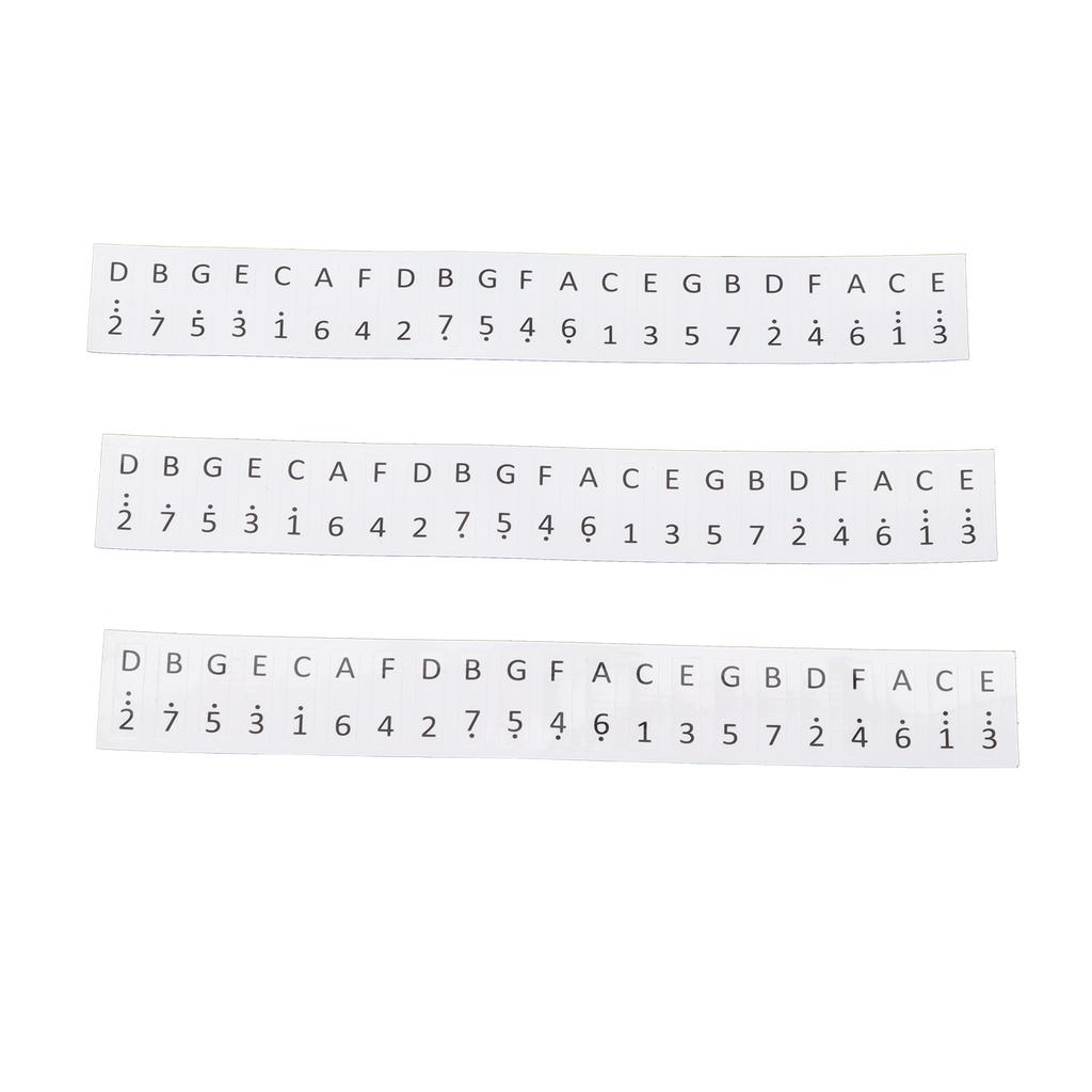3Pcs Keys Stickers 17‑Key Kalimba Staff Labels Thumb Piano Button Musical Note Decoration