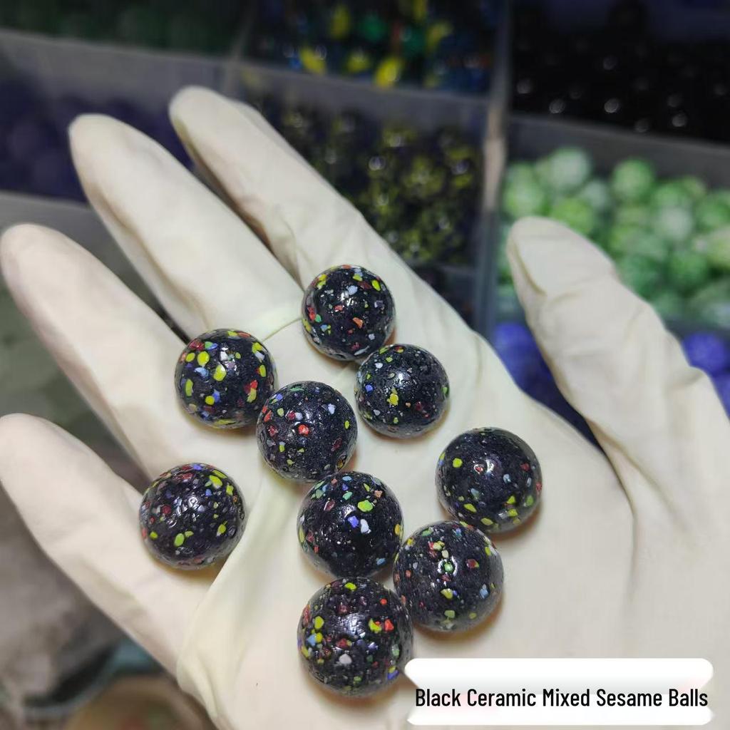 16mm Mixed Checkered Glass Beads & Marbles - Nostalgic Crystal Balls for Kids